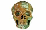 Realistic, Polished Autumn Jasper Skull #151206-2